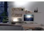 Parete Attrezzata Porta Tv Mensole Da Parete Soggiorno Lusso Lowboard Grigio Nuovo