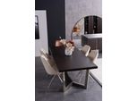 Set Sala Da Pranzo Tavolo Da Pranzo Sedie Sedie Tavolo Pelle Cucina Metallo