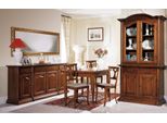 Set Sala Da Pranzo Design 6 Pezzi Mobili In Legno 4X Sedia Tavolo Vetrina Gruppo Nuovo