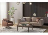 Set Di Divani A Tre Posti Poltrona Imbottita Divano Moderno In Tessuto Set Marrone