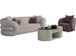 Set Di Divani Divano 3 Posti Poltrona Tre Posti Divano Bianco Grigio Rosa