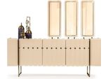 Credenza Moderna Beige Credenza Di Lusso Specchio Esclusivo X3 4 Pezzi