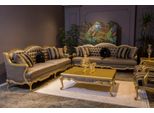 Set Completo Divano 3+3+1+1 Divani Da Salotto Tavolino Barocco Rococò Divano 5Pz