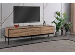 Soggiorno Rtv Porta Tv Basso In Legno Marrone Credenza Tavolo Moderno