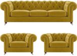 Set Da Salotto Divano Di Design Mobili Imbottiti Lusso 2X Poltrona