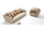 Set Di Divani 3+1 Posti Design Divani Imbottiti Divani In Pelle Relax Moderna Nuovo