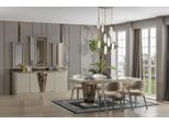 Set Da Pranzo Di Lusso Sala Da Pranzo Set Da Tavolo Sedie Zona Pranzo Beige 6 Pezzi