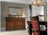 Cassettiera In Legno Massiccio Con Specchio Credenza Set Di Cassettiere Mobili Italiani 2 Pezzi.