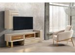 Parete Attrezzata Rtv Credenza Bassa Porta Tv Parete Attrezzata Beige Moderno