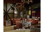 Set Chesterfield Classico 4 Pezzi Divano Tavolino Tavolino Salotto