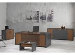 Set Completo Di Scrivania Per Ufficio Mobili Per Ufficio 4 Pezzi Legno Marrone Ufficio