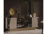 Set Sala Da Pranzo 3 Pezzi Credenza E 2X Specchio Mobili Di Lusso Moderno Set Legno