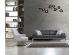 Set Da Salotto 2 Pezzi Divano 3 Posti Poltrona 1 Posto Grigio Bianco Materiale Tessile