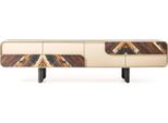 Porta Tv Rtv Credenza Bassa Legno Beige Mobile Da Parete Soggiorno