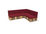 Pokar Cuscini Per Pallet Cuscini Per Pallet Sfoderabili Divano Per Pallet, Dimensioni:Set Di 8, Colore:Rosso Scuro