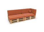 Pokar Cuscini Per Pallet Cuscini Per Pallet Con Rivestimento Sfoderabile Divano Per Pallet, Dimensioni:Set Di 6, Colore:Arancione