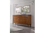 Credenza Con Specchio Mobili In Legno Arredamento Di Lusso Classico Set 2 Pezzi Nuovo