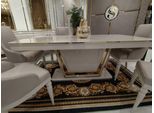 Set Da Sala Da Pranzo Dal Design Esclusivo Tavolo Da Pranzo + 6X Sedie + Credenza Con Specchio Nuovo