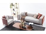Set Moderno Di Poltrone A Tre Posti In Tessuto Grigio Set Di Divani Imbottiti A 3+1 Posti