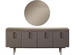 Credenza Credenza Grigio Mobile Specchio Cassettiera Cassettiera In Legno Set Cassettiera
