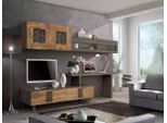 Parete Attrezzata Soggiorno Rtv Lowboard Legno Marrone Mobili Televisione A Parete