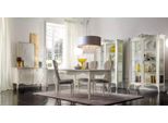 Set Sala Da Pranzo Di Lusso 7 Pezzi Mobili In Legno Bianco Vetrina 4X Sedie Tavolo