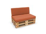 Pokar Cuscini Per Pallet Cuscini Per Pallet Sfoderabili Divano Per Pallet, Dimensioni:Set Cuscino Seduta 120X80 + Cuscino Schienale 120X40, Colore:Arancione
