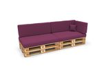 Pokar Cuscini Per Pallet Cuscini Per Pallet Con Rivestimento Sfoderabile Divano Per Pallet, Dimensioni: Set Di 6, Colore: Viola