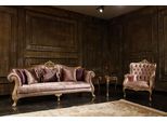 Set Divano Chesterfield Rosa Classico Poltrona Tavolino 3 Posti