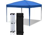 Aopunly Gazebo 3 X 3M Pop Up Pieghevole Gazebo Da Giardino Pieghevole, Protezione Uv 50+ Gazebo Tende Da Festa Per Campeggio / Giardino / Matrimonio / Spiaggia, Lati Ohn Blu