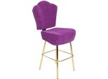 Sedia Moderna Viola Sgabello Da Bar Di Design Sgabello Tessile Elegante Sgabello D'arredo Di Lusso