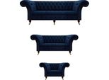Soggiorno Completo Di Mobili 3Pcs Divani Divano Poltrone Di Lusso Arredamento Tessile