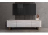 Porta Tv In Stile Rtv Pensile Basso Credenza Legno Bianco Design Moderno