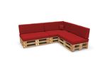 Pokar Cuscini Per Pallet Cuscini Per Pallet Con Rivestimento Sfoderabile Divano Per Pallet, Dimensioni:Set Di 8, Colore:Rosso