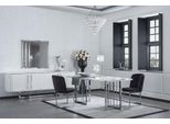 Mobili Per La Sala Da Pranzo Lusso Completo Tavolo Da Pranzo Credenza Con Specchio Design 4х Sedie