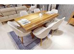 Tavolo In Legno Marrone Chiaro Mobili Da Sala Da Pranzo Di Design 6X Sedie Imbottite Bianche