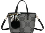 Gallantry, Borsa Da Donna Con Stampa E Sciarpa Con Pompon, Nera