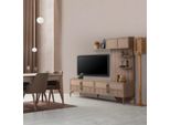 Set Da Pranzo Moderno Composto Da Tavolo Da Pranzo 4X Sedie Tv Lowboard 6 Pezzi.
