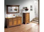 Armadio Cassettiera Specchio Materiale Legno Classico Set 3 Pezzi Marrone Casa Di Campagna
