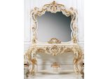 Specchio Classico Tavolo Da Toilette Consolle In Legno Bianco Mobili Da Camera Da Letto 2Pcs