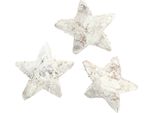 Decorazione Con Stelle Di Cocco Lavate Bianche 5Cm 30 Pz - Decorazione Natalizia, Prodotto Naturale, Corona Dell'avvento, Decorazione Da Tavola