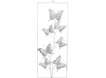 Decorazione A Farfalla In Metallo Bianco Argento H47,5 Cm - Decorazione Da Parete Shabby Chic, Decorazione Primaverile Da Appendere, Decorazione Da Finestra Vintage Matrimonio