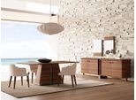 Sala Da Pranzo Moderna Tavolo Da Pranzo 4X Sedie Gruppo Da Pranzo Credenza Mobili Di Lusso 2X Specchio