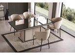 Set Sala Da Pranzo Moderna Tavolo Da Pranzo E 4X Sedie Mobili In Legno Di Lusso 5Pcs