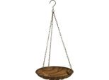 Ciotola Da Appendere Con Design A Foglie In Stile Shabby Chic, Metallo Effetto Ruggine Ø31Cm Ciotola Decorativa Da Giardino