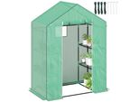 Serra Outsunny Con Porta A Rullo, Finestre, Ripiani, Serra In Film D'acciaio Resistente All'inverno, Serra Per Balcone, Giardino, Casa Per Pomodori