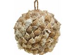 Palla Decorativa In Conchiglia Di Lumache Di Mare Ø18Cm - Decorazione Estiva Marittima Da Appendere