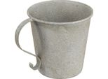 Portacandela A Bastoncino Decorazione A Tazza Vintage Grigio Ø11Cm H11Cm Portacandela Shabby Chic