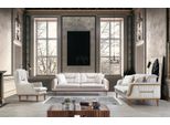 Set Di Divani Moderni Bianchi Di Lusso 3+3+1 Posti, Divano Di Design, Poltrona