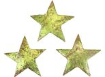 Stelle Di Cocco Decorazione Natalizia Verde Metallizzato 50 Pezzi Ø5Cm - Decorazione Naturale Da Spargere E Da Tavola